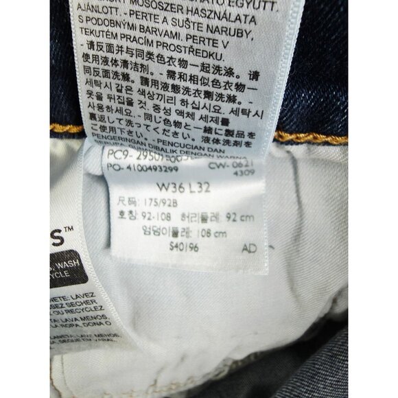 Levis Size 36X32 Mens 502 Blue Denim 5 Pocket Logo Tag Jeans - Picture 5 of 13